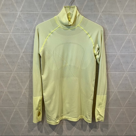 lululemon athletica Tops - Lululemon run swiftly turtleneck clarity yellow 8